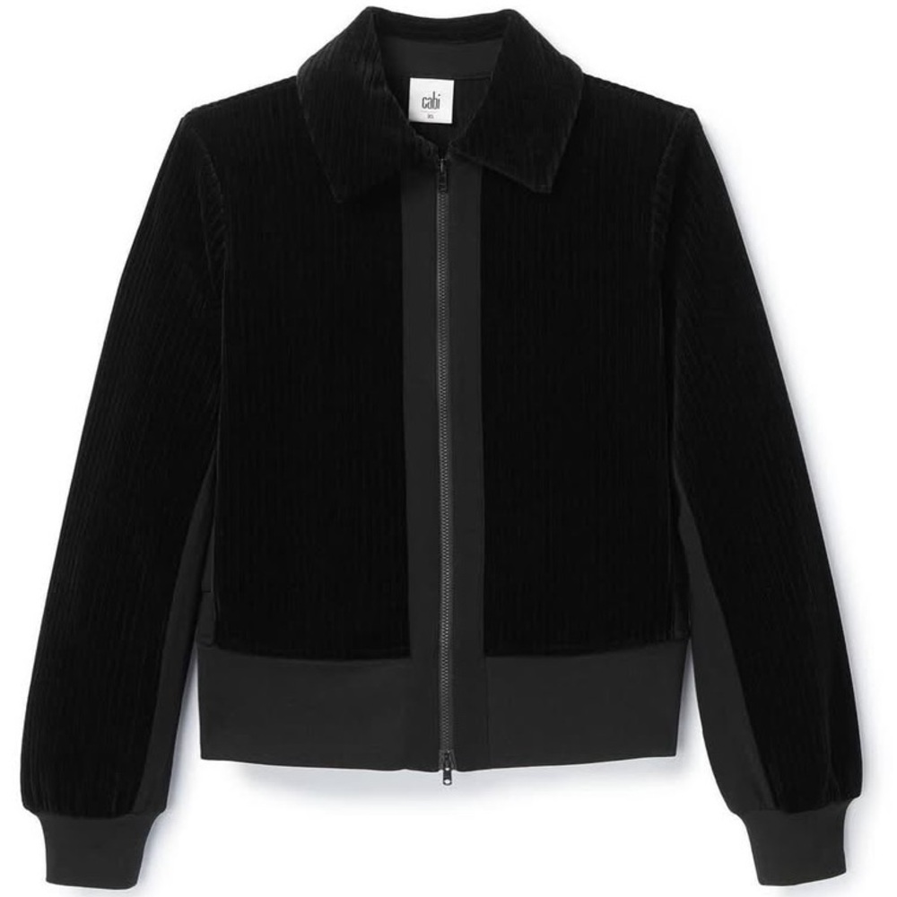 Cabi Team Women's Black Velvet Jacket Size L‎
